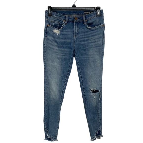 Blank NYC Denim - Blank NYC Light Wash Step Hem The Reade Crop Skinny Jeans Womens 28 Blue